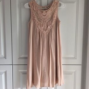 Dress  peach embroidery
